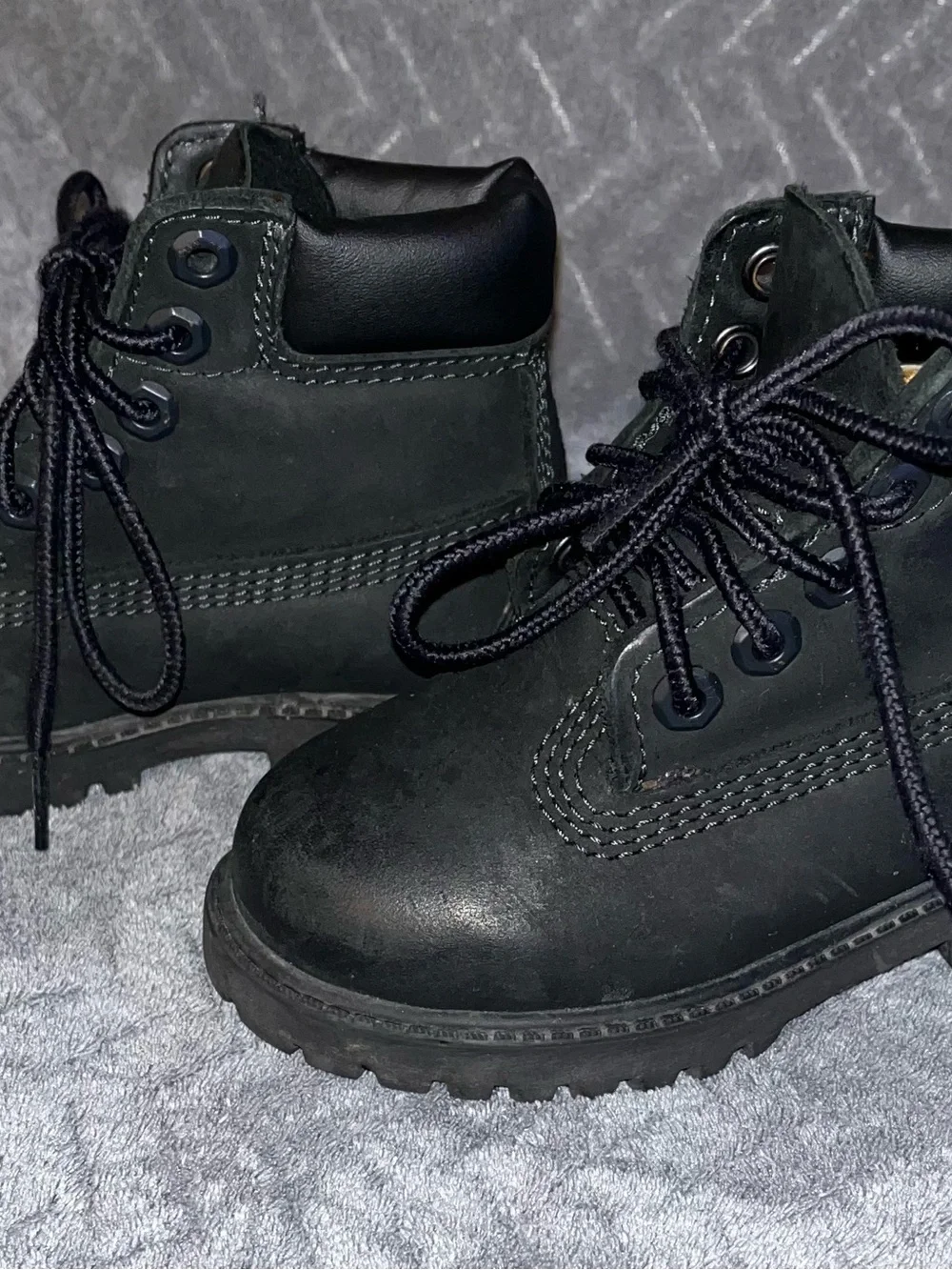 Timberland Kids Black Lace-Up Rugged Ankle Boot